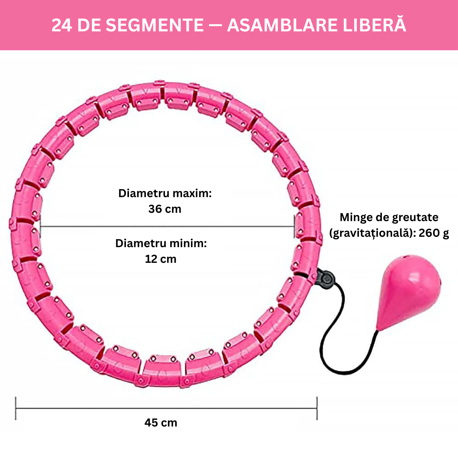 Hula Hoop Reglabil pentru Exerciții Acasă